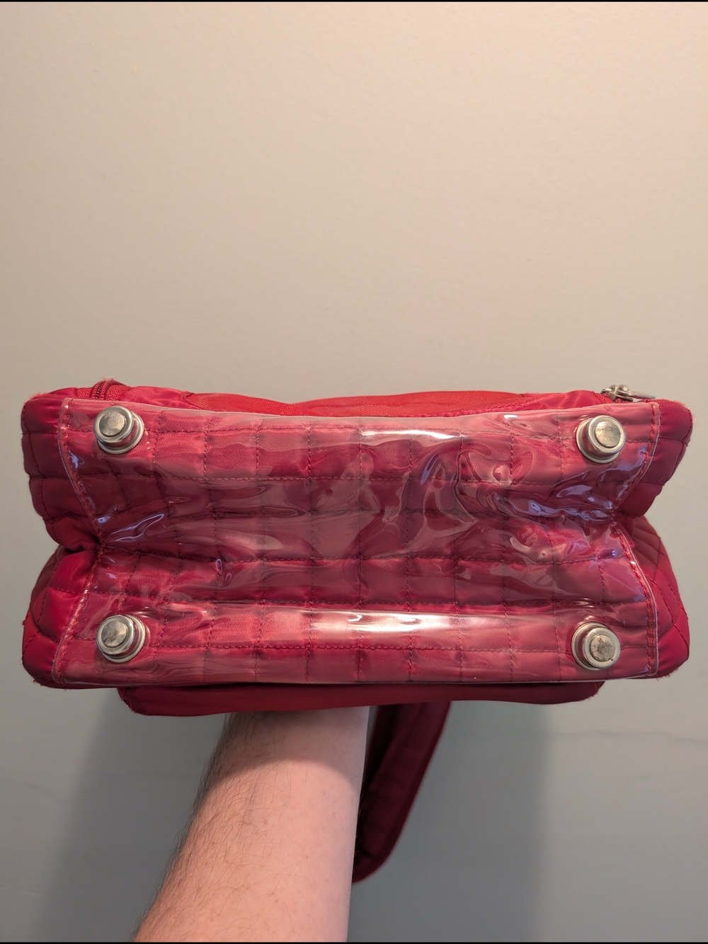 Lug Puddle Jumper Quilted Travel Tote Bag - Crimson Red (Mint Condition!) - Picture 3 of 10
